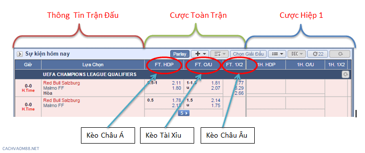 Hướng dẫn cách đọc tỷ lệ kèo 1x2 chi tiết